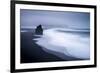 Black Lava Beach at Cape Dyrholaey near Vik i Myrdal, Myrdalur, Iceland-null-Framed Art Print