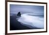 Black Lava Beach at Cape Dyrholaey near Vik i Myrdal, Myrdalur, Iceland-null-Framed Art Print