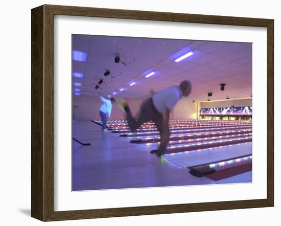 Black Light Bowling-null-Framed Premium Photographic Print