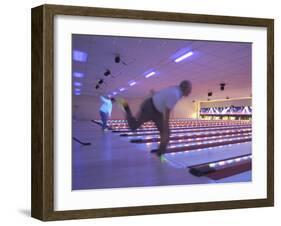 Black Light Bowling-null-Framed Premium Photographic Print