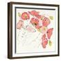 Black Line Poppies II Watercolor-Shirley Novak-Framed Art Print