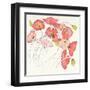 Black Line Poppies II Watercolor-Shirley Novak-Framed Art Print