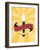 Black Lives Matter - Candle-Emily Rasmussen-Framed Art Print