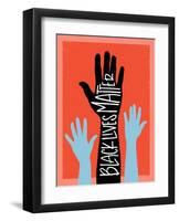 Black Lives Matter - Hands-Emily Rasmussen-Framed Art Print