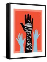 Black Lives Matter - Hands-Emily Rasmussen-Framed Stretched Canvas