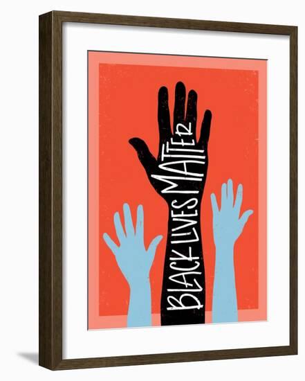 Black Lives Matter - Hands-Emily Rasmussen-Framed Art Print