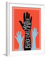 Black Lives Matter - Hands-Emily Rasmussen-Framed Art Print