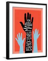 Black Lives Matter - Hands-Emily Rasmussen-Framed Art Print