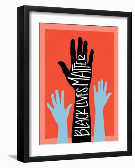 Black Lives Matter - Hands-Emily Rasmussen-Framed Art Print