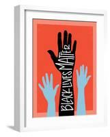 Black Lives Matter - Hands-Emily Rasmussen-Framed Art Print