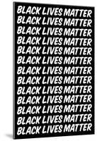 Black Lives Matter Strong Message Echoed-null-Mounted Poster