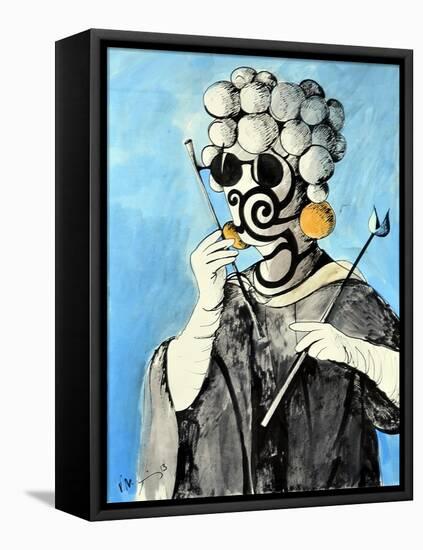 Black Lorgnette-Vaan Manoukian-Framed Stretched Canvas