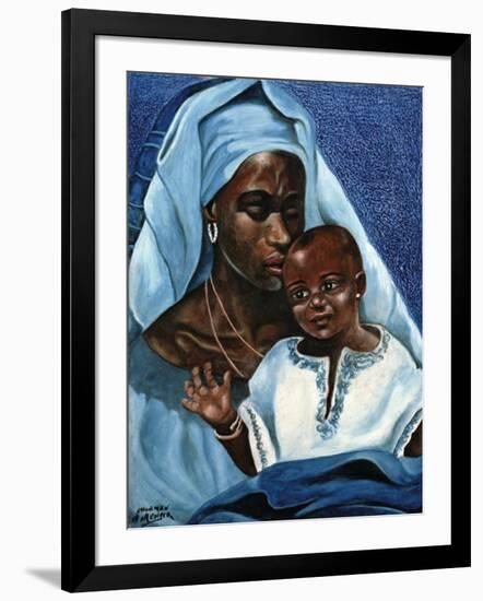 Black Madonna and Child-unknown Ballinger-Framed Art Print