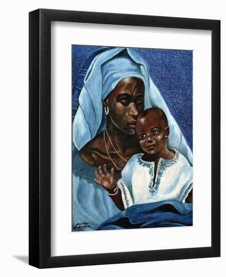 Black Madonna and Child-unknown Ballinger-Framed Art Print