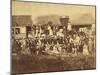 Black Man Posed By A Locomotive In Duluth, Minnesota In 1870-null-Mounted Art Print