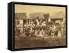 Black Man Posed By A Locomotive In Duluth, Minnesota In 1870-null-Framed Stretched Canvas