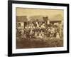 Black Man Posed By A Locomotive In Duluth, Minnesota In 1870-null-Framed Art Print