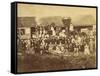 Black Man Posed By A Locomotive In Duluth, Minnesota In 1870-null-Framed Stretched Canvas