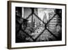 Black Manhattan Collection - Between the mesh of the Fence-Philippe Hugonnard-Framed Photographic Print