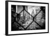 Black Manhattan Collection - Between the mesh of the Fence-Philippe Hugonnard-Framed Photographic Print