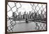 Black Manhattan Collection - Between two Fences-Philippe Hugonnard-Framed Photographic Print