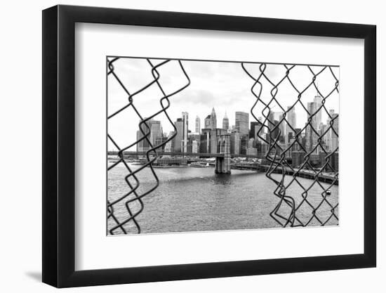 Black Manhattan Collection - Between two Fences-Philippe Hugonnard-Framed Photographic Print