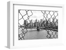 Black Manhattan Collection - Between two Fences-Philippe Hugonnard-Framed Photographic Print