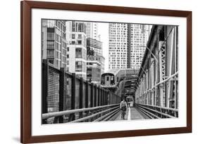 Black Manhattan Collection - Between two Paths-Philippe Hugonnard-Framed Photographic Print