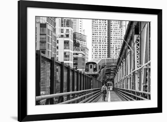 Black Manhattan Collection - Between two Paths-Philippe Hugonnard-Framed Photographic Print