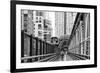 Black Manhattan Collection - Between two Paths-Philippe Hugonnard-Framed Photographic Print