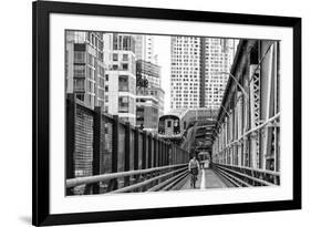 Black Manhattan Collection - Between two Paths-Philippe Hugonnard-Framed Photographic Print