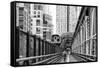 Black Manhattan Collection - Between two Paths-Philippe Hugonnard-Framed Stretched Canvas