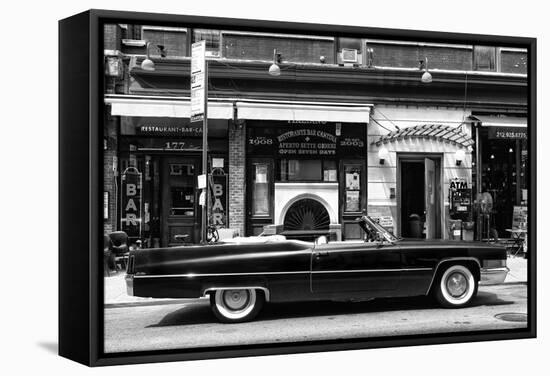 Black Manhattan Collection - Black Cadillac-Philippe Hugonnard-Framed Stretched Canvas