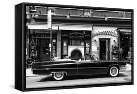 Black Manhattan Collection - Black Cadillac-Philippe Hugonnard-Framed Stretched Canvas