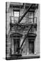 Black Manhattan Collection - Black Fire Escape Staircase-Philippe Hugonnard-Stretched Canvas