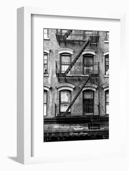 Black Manhattan Collection - Black Fire Escape Stairs-Philippe Hugonnard-Framed Photographic Print