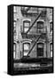 Black Manhattan Collection - Black Fire Escape Stairs-Philippe Hugonnard-Framed Stretched Canvas