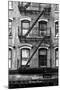 Black Manhattan Collection - Black Fire Escape Stairs-Philippe Hugonnard-Mounted Photographic Print