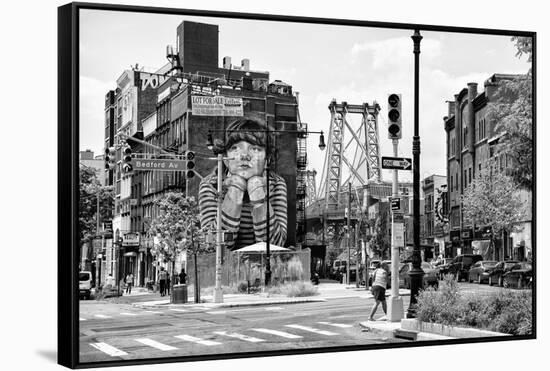 Black Manhattan Collection - Brooklyn-Philippe Hugonnard-Framed Stretched Canvas