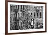 Black Manhattan Collection - Building Facade New York-Philippe Hugonnard-Framed Photographic Print