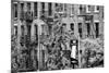 Black Manhattan Collection - Building Facade New York-Philippe Hugonnard-Mounted Photographic Print