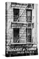 Black Manhattan Collection - Building Facade-Philippe Hugonnard-Stretched Canvas