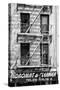 Black Manhattan Collection - Building Facade-Philippe Hugonnard-Stretched Canvas