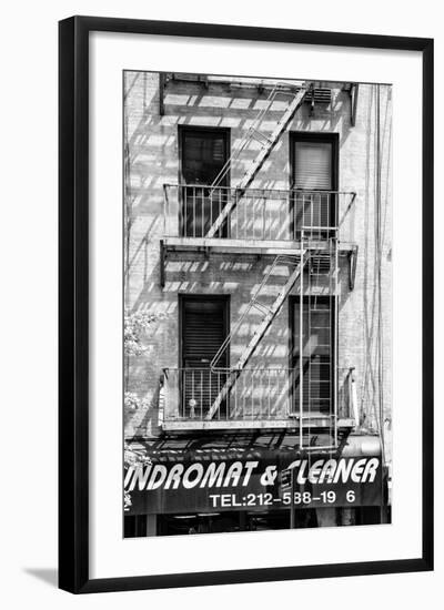 Black Manhattan Collection - Building Facade-Philippe Hugonnard-Framed Photographic Print