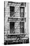 Black Manhattan Collection - Building Facade-Philippe Hugonnard-Stretched Canvas