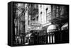 Black Manhattan Collection - Building Facades-Philippe Hugonnard-Framed Stretched Canvas