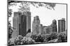 Black Manhattan Collection - Central Park Buildings-Philippe Hugonnard-Mounted Photographic Print