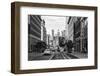 Black Manhattan Collection - Downtown Taxi-Philippe Hugonnard-Framed Photographic Print