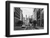 Black Manhattan Collection - Downtown Taxi-Philippe Hugonnard-Framed Photographic Print