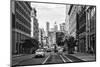 Black Manhattan Collection - Downtown Taxi-Philippe Hugonnard-Mounted Photographic Print